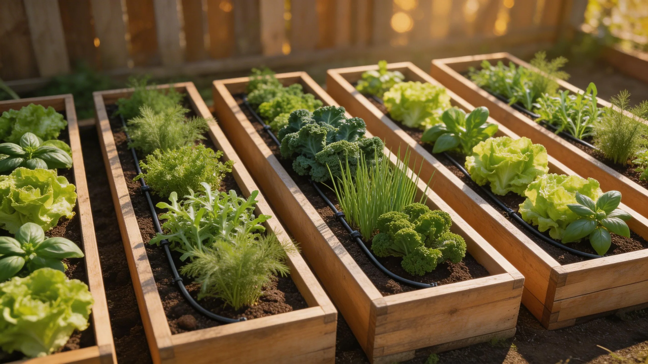 succession planted continuous salad harvest