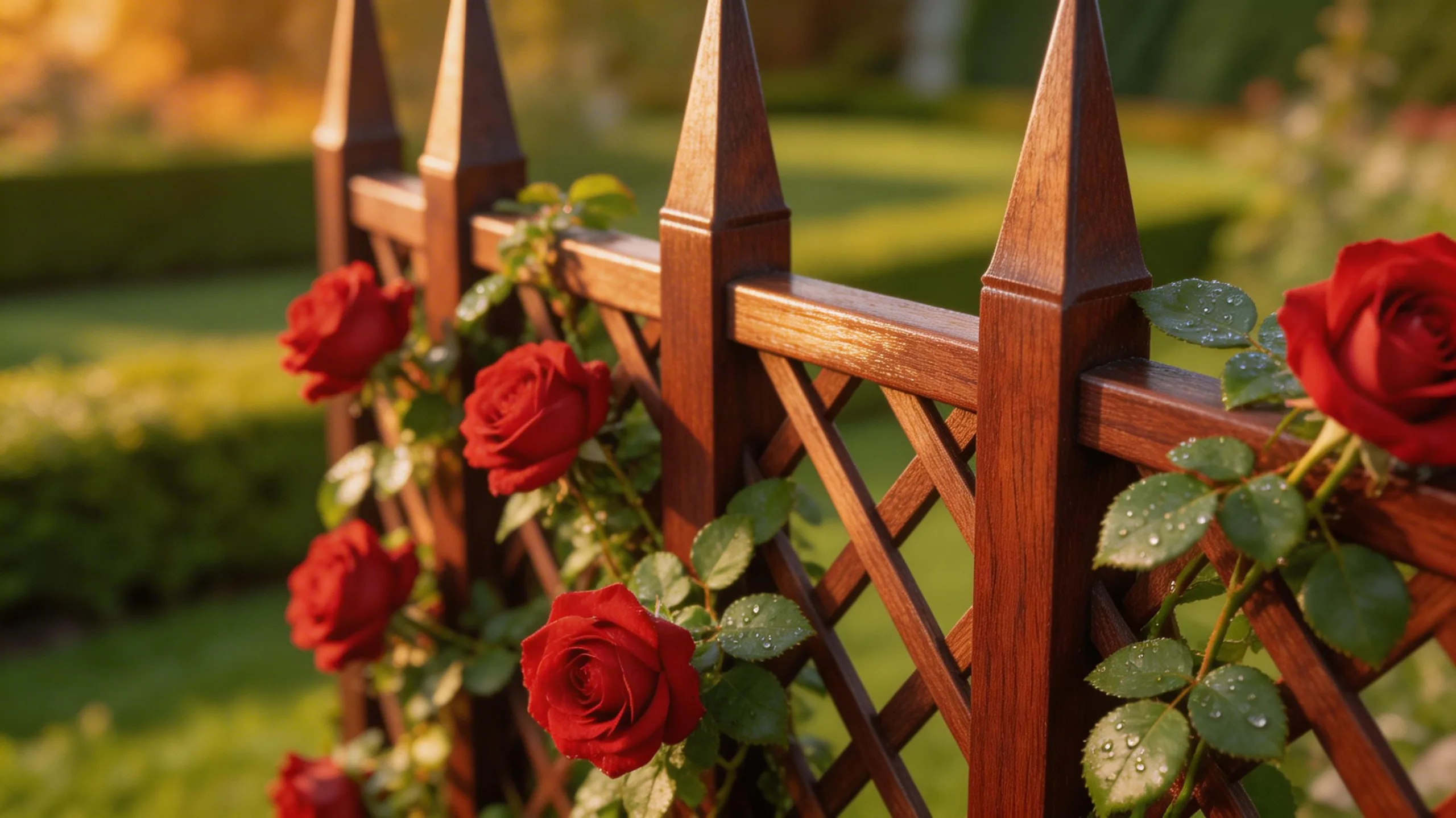 tapered wooden obelisk trellis
