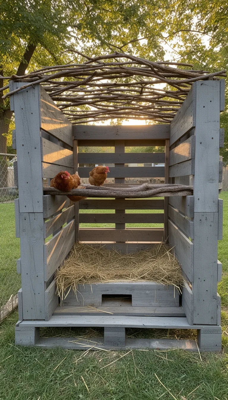 tiered pallet perch and nest
