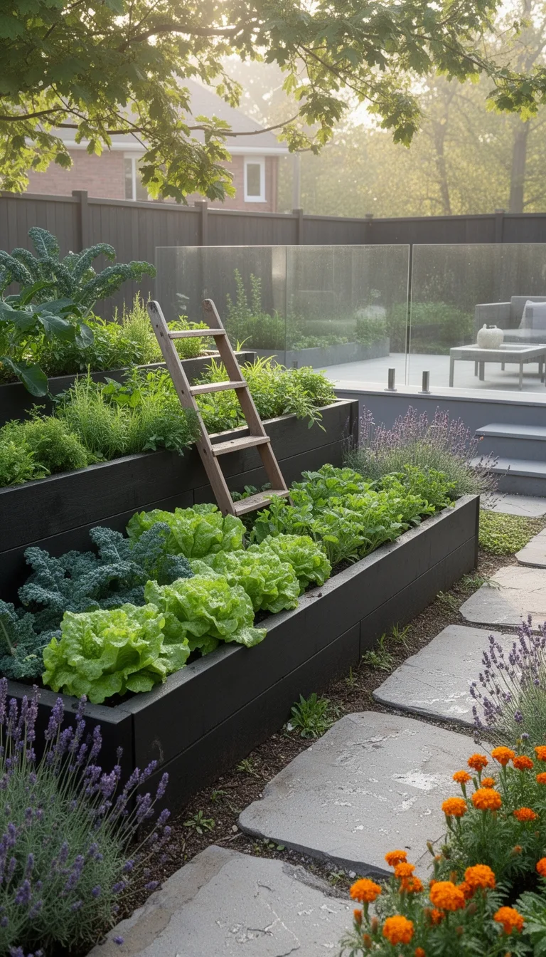 tiered three level raised beds