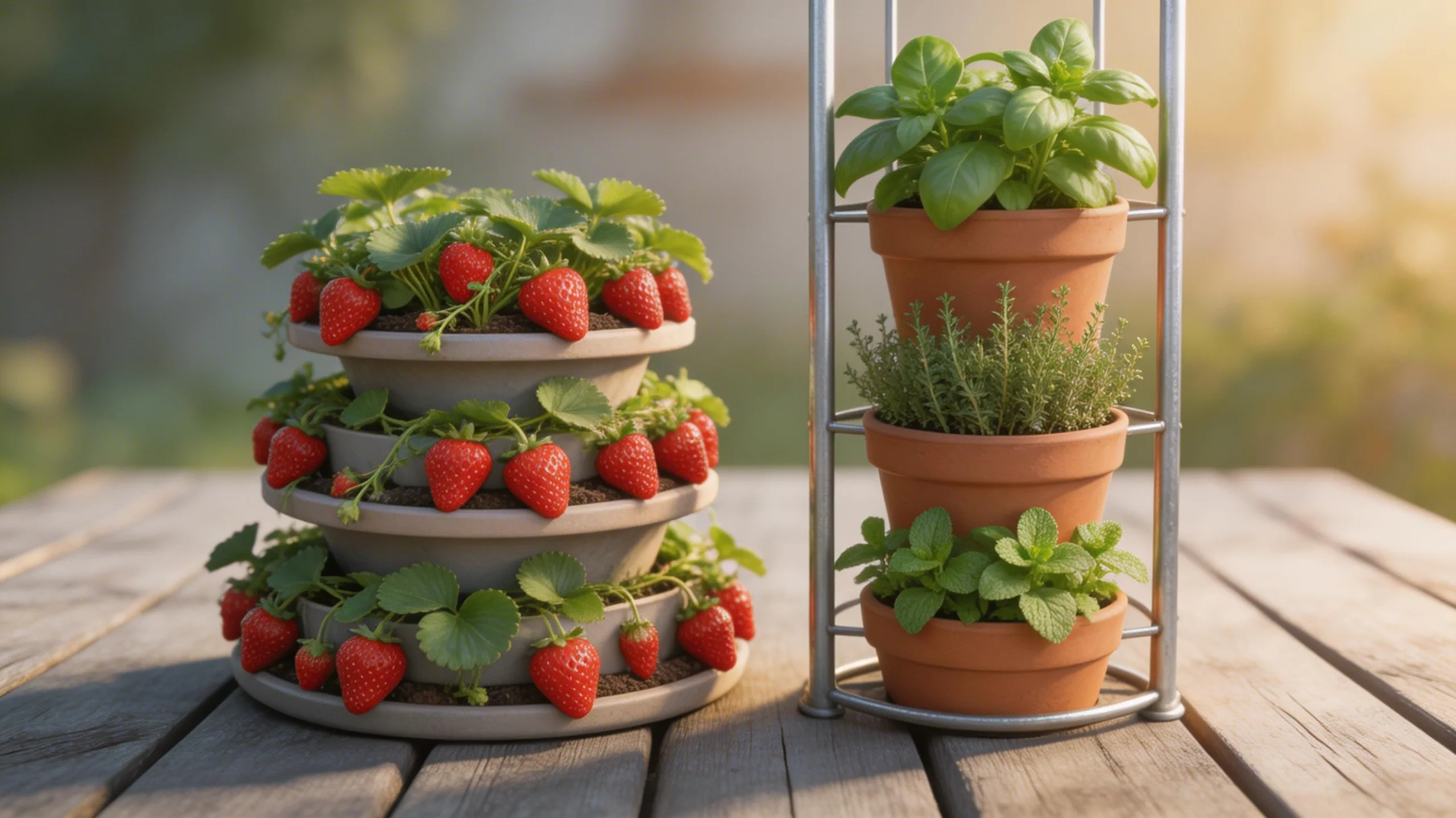 tiered vertical cascading planter