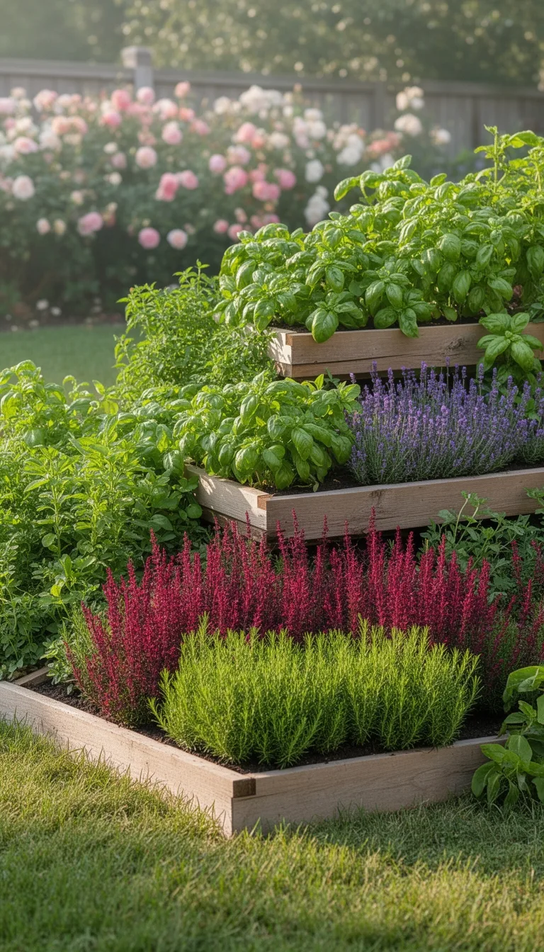 tiered year round herb bed