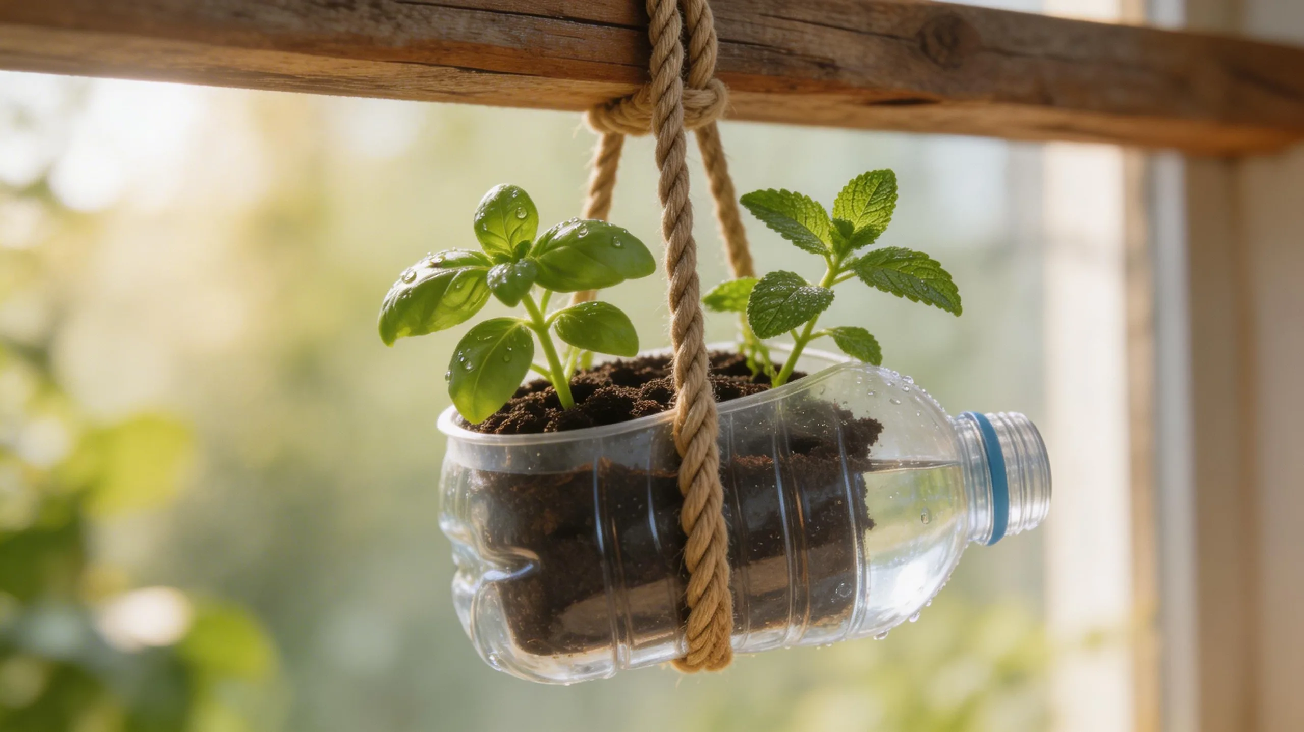 turn plastic bottle into planter