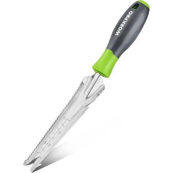 versatile stainless steel garden trowel