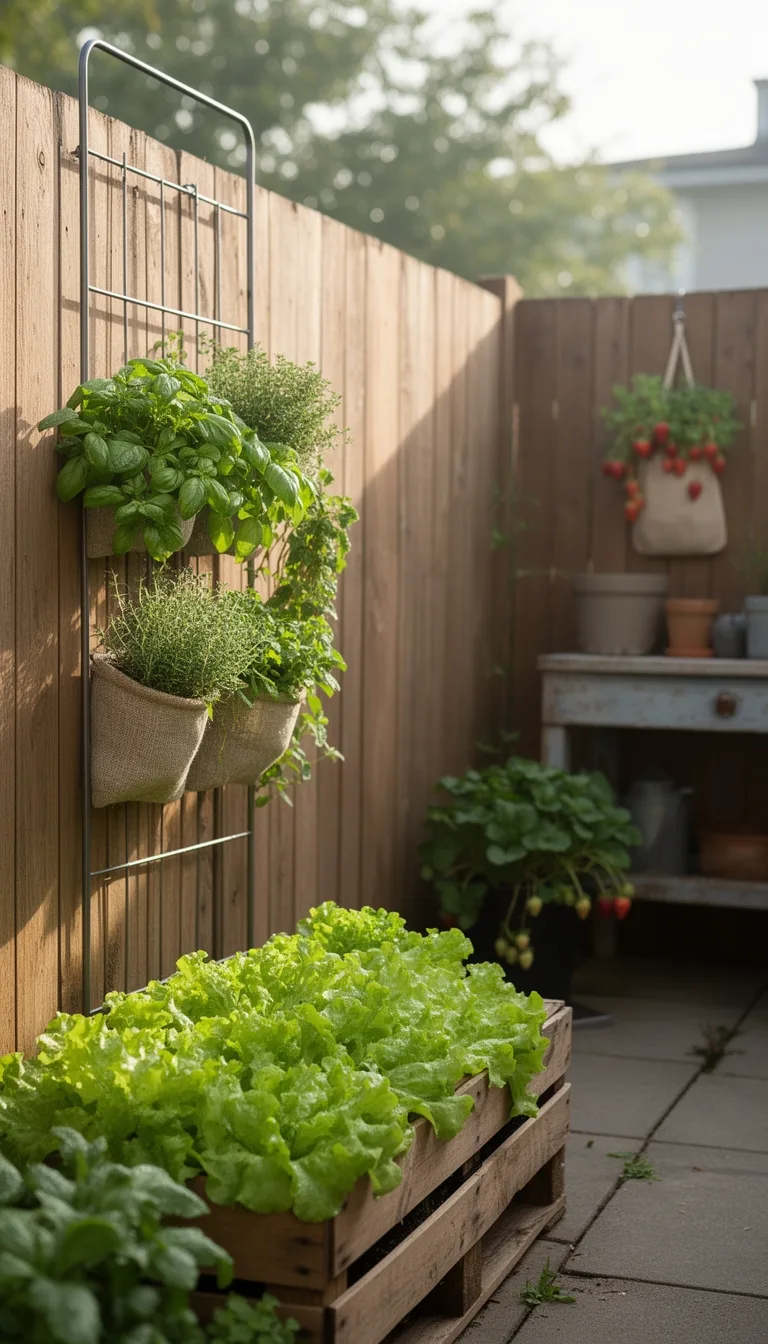 vertical stacked space gardening