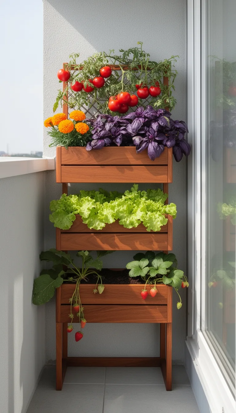 vertical tiered planter box