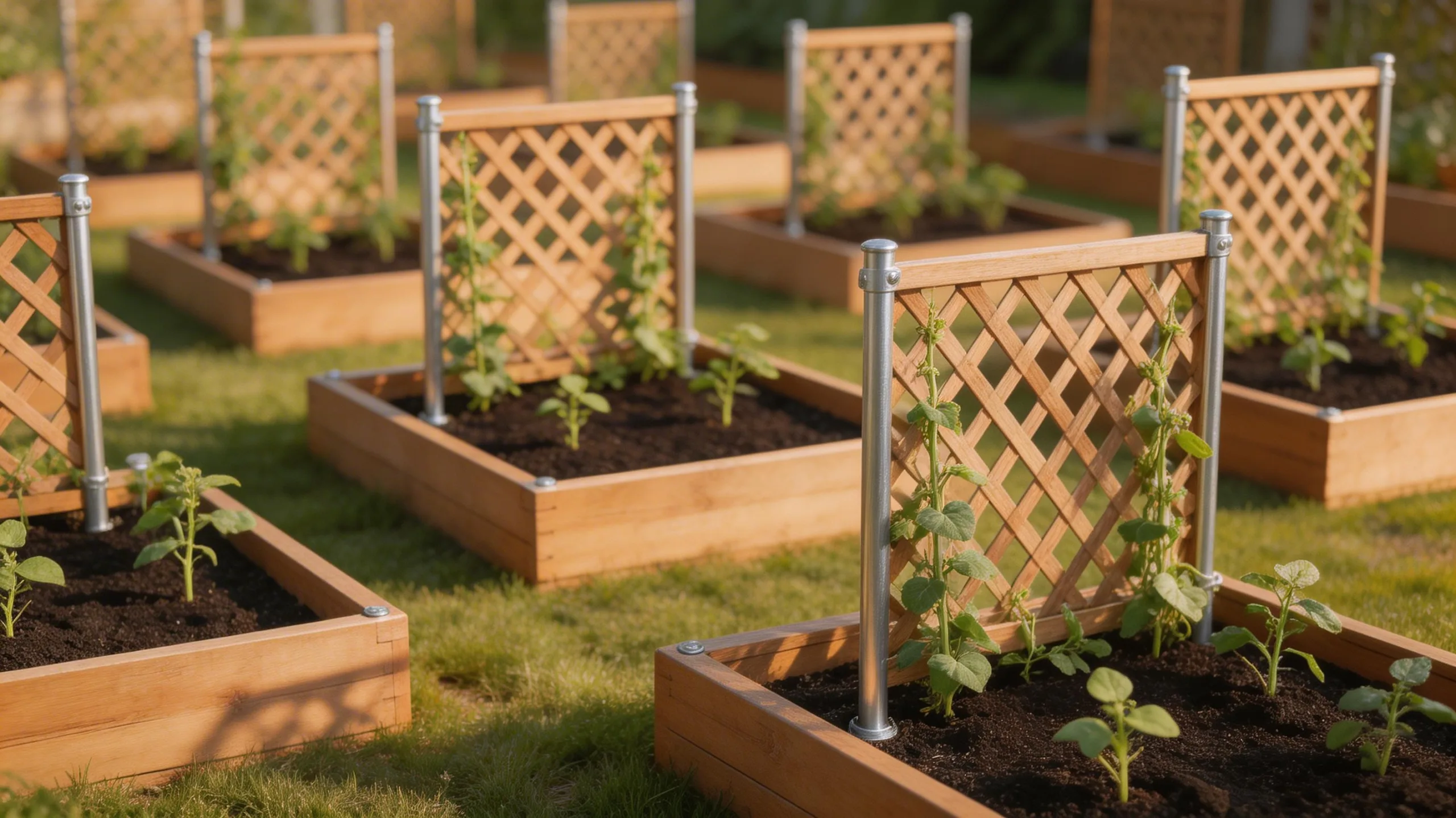vertical trellis maximizes bed space