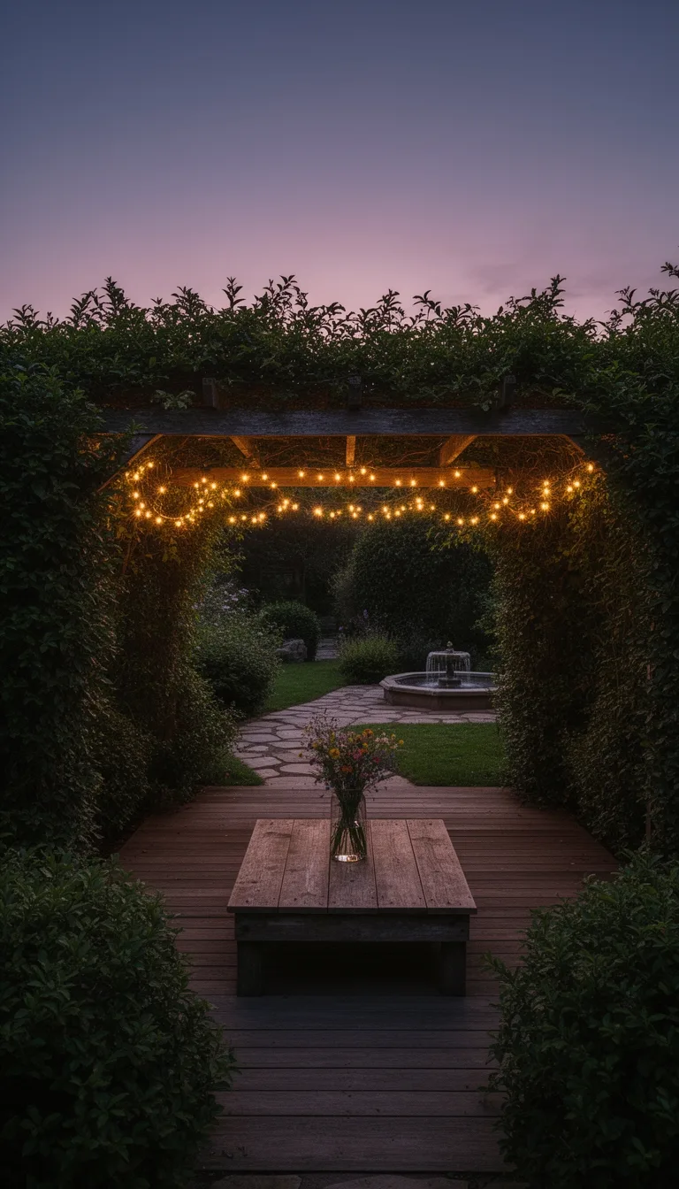warm led lit cozy canopy