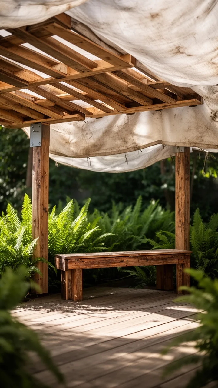 budget friendly repurposed shade