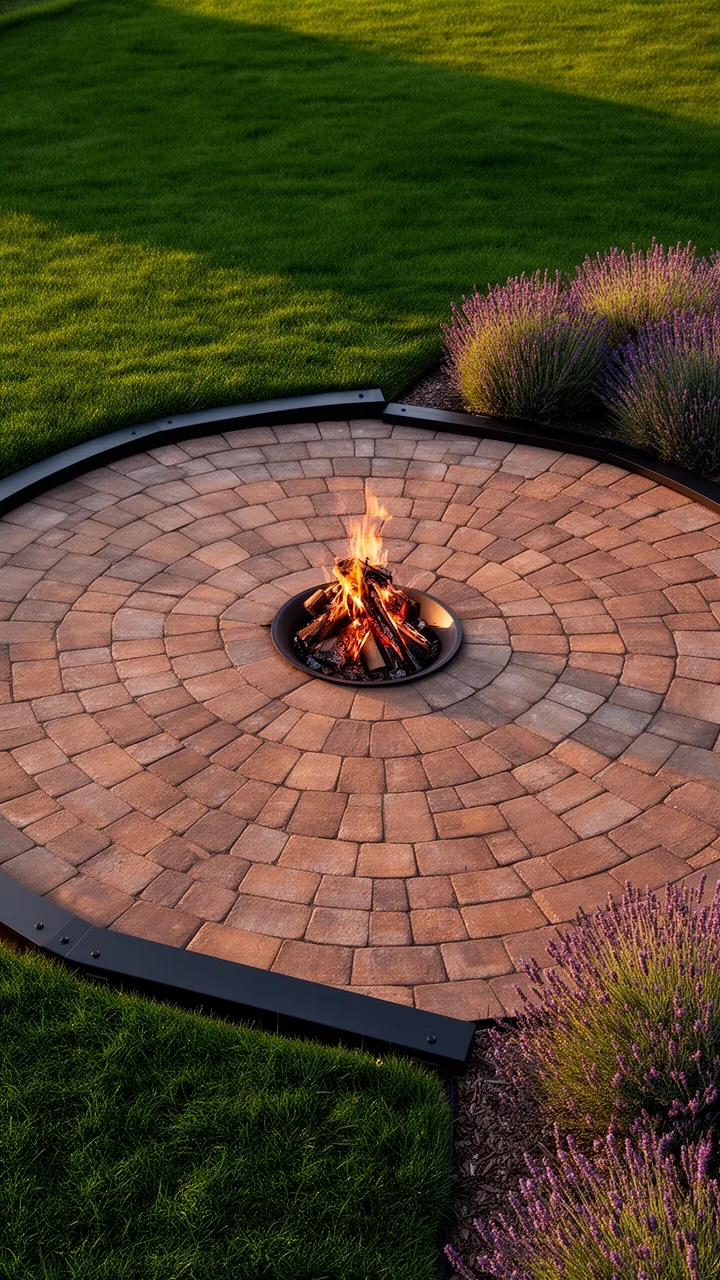 curved circular patio designs