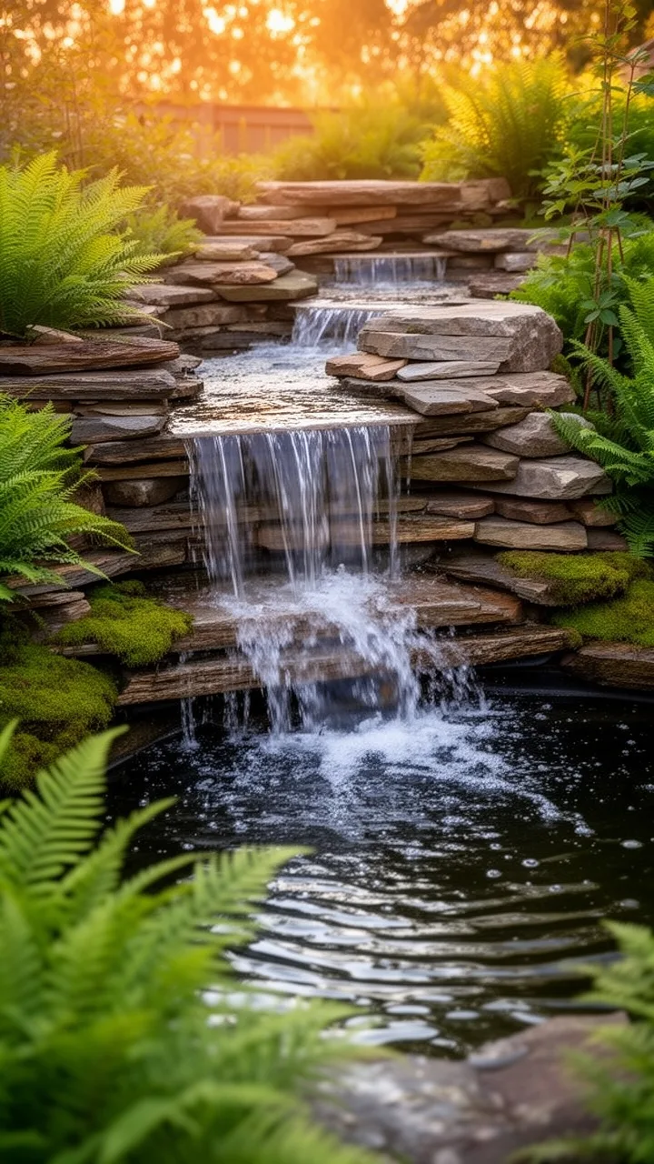customizable variable speed waterfall