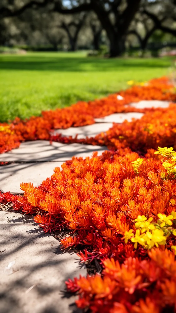 fiery orange summer foliage