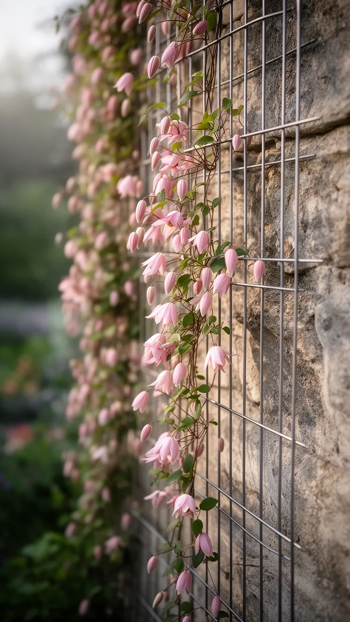 geometric wire grid trellises