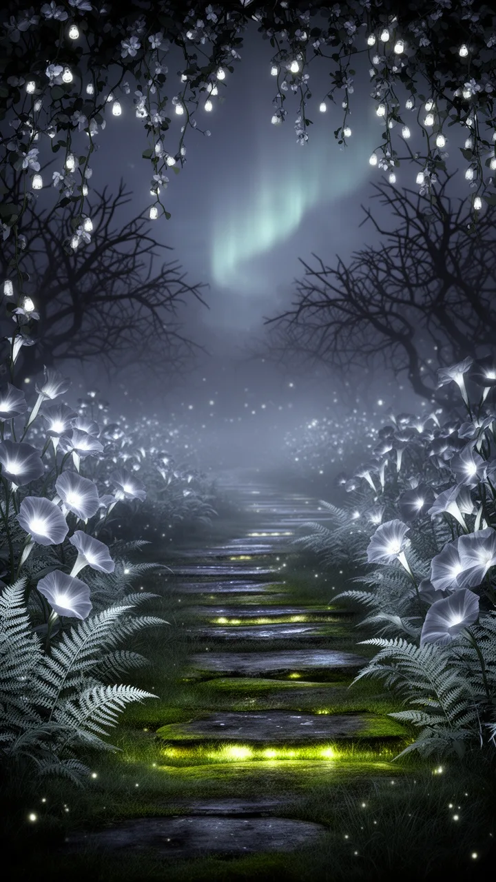 luminous flora guides path