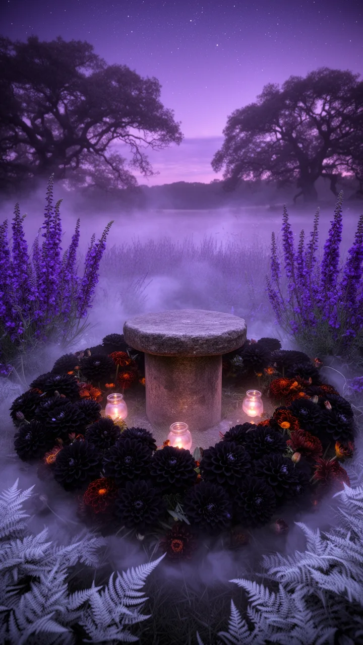 plant dark protective circle