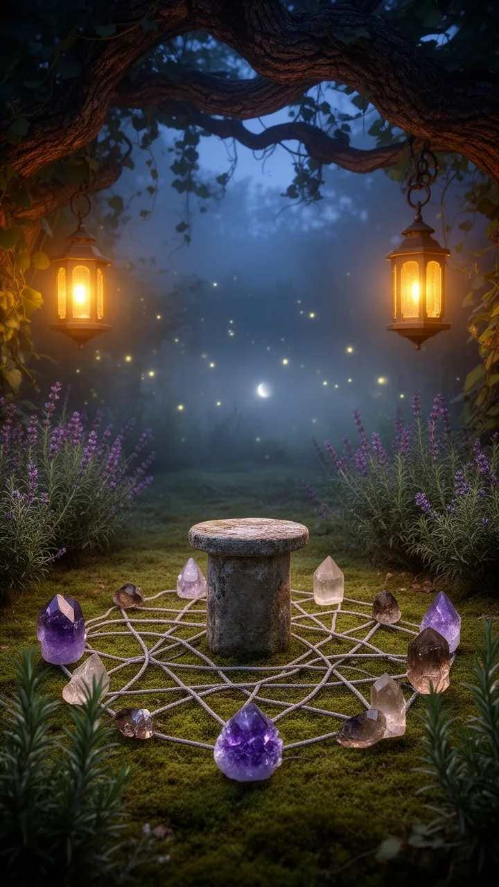 seasonal protective crystal gridding