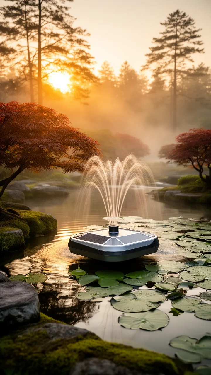 solar powered floating water displays